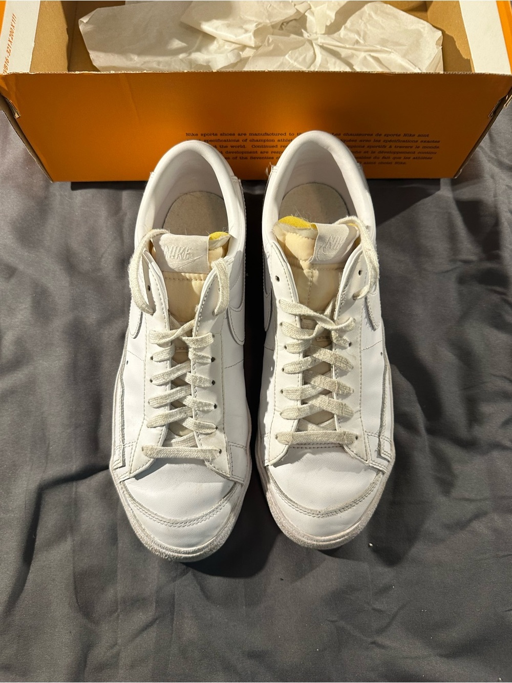 Nike Blazer Shoes Low 'Sail White' Unisex W9.5/M8 Casual School Gym Training